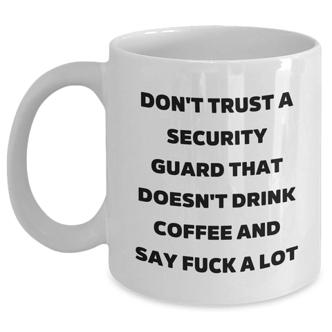 Image of Humorous Security Guard Gifts from Friends and Family for Graduation, Funny White Coffee Mug - Main