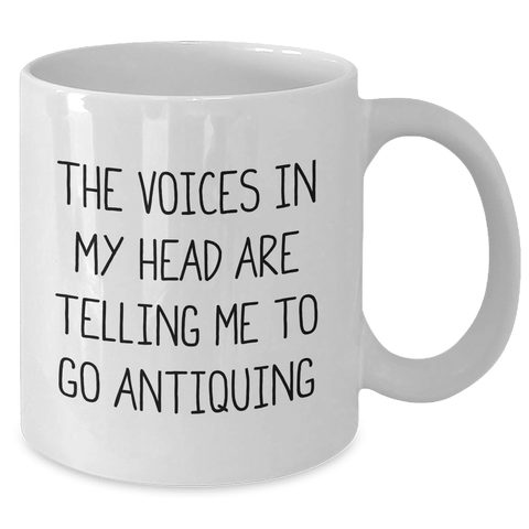 Image of Antiquing Fun Quotes Gifts for Men White Coffee Mug, Funny Quote for Dad's Big Day - Additional