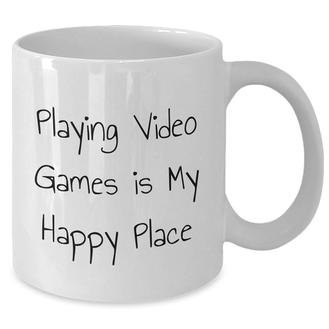 Image of Funny Playing Video Games White Coffee Mug Gifts from Men to Playing Video Games Enthusiasts on Father's Day - Additional