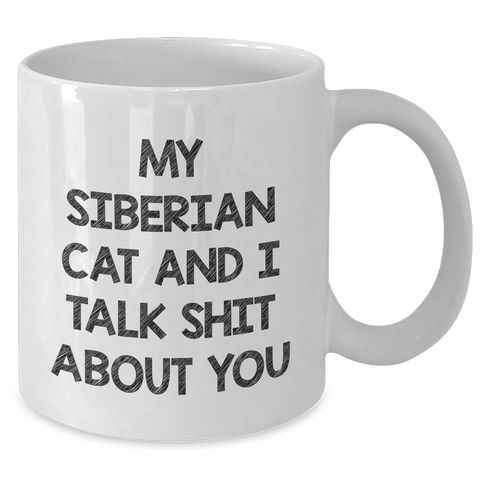 Image of Siberian Cat Lovers Funny White Coffee Mug Gifts from Men to Friends, Unique Father's Day Unique Gifts - Additional