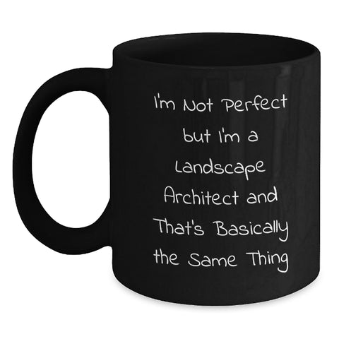 Image of Funny Landscape Architect Gifts for Men from Friends, Unique Black Coffee Mug for Birthday - Main