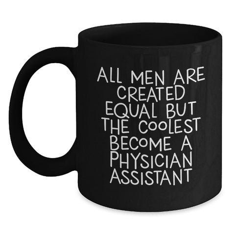 Image of Funny Physician Assistant Gifts - Inspirational Black Coffee Mug for Graduation from Friends to Men - Main