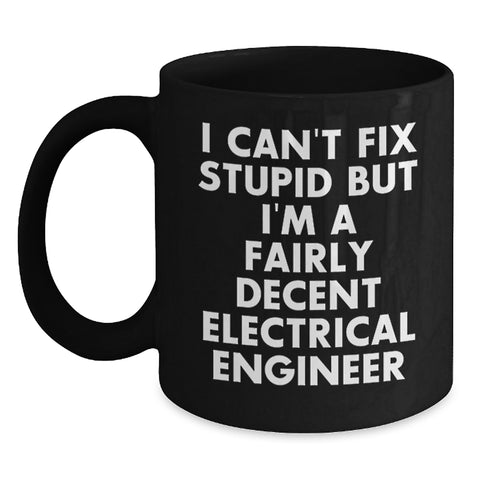 Image of Funny Electrical Engineer Black Coffee Mugs Gifts from Men to Women for Valentine's Unique - Main