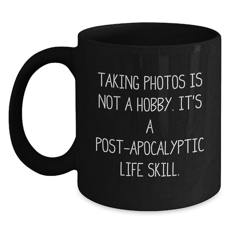 Image of Taking Photos Gifts for Friends and Family, Funny Black Coffee Mug, Birthday Unique Presents from Loved Ones - Main