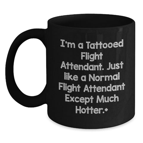 Image of Flight Attendant Gifts from Men to Women Funny Black Coffee Mugs for Flight Attendants Graduation Unique Gifts - Main