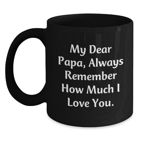 Image of Papa Gifts - Funny Quote Black Coffee Mug, 11oz or 15oz Capacity, Ideal Gift for Papa This Christmas - Main