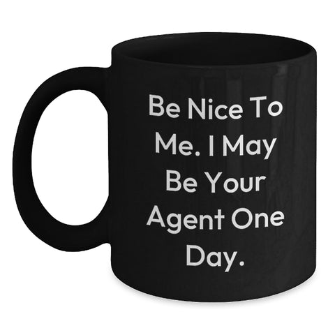 Image of Funny Agent Quotes Black Coffee Mugs Gifts for Agent Friends Birthday Unique Gift from Friends - Main