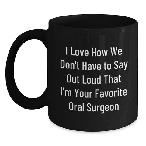 Image of Funny Oral Surgeon Gifts from Men to Friends, Black Coffee Mug for Christmas - Main