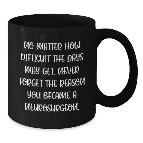 Image of Funny Inspirational Gifts from Friends to Neurosurgeon Men Black Coffee Mugs - Never Forget The Reason You Became A Neurosurgeon - Christmas Unique Gifts for Family Members - Additional