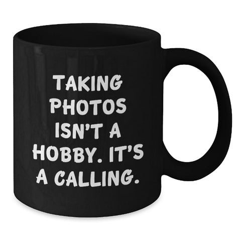 Image of Gifts from Friends and Family for Taking Photos Enthusiasts, Funny Mugs for Photography Lovers, Black Coffee Mugs for Christmas Morning - Additional