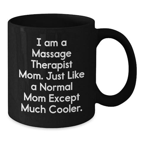 Image of Funny Massage Therapist Mom Gifts, Black Coffee Mug for Massage Therapist Friends, Father's Day Unique Gifts from Family, Gifts for Massage Therapist Men - Additional
