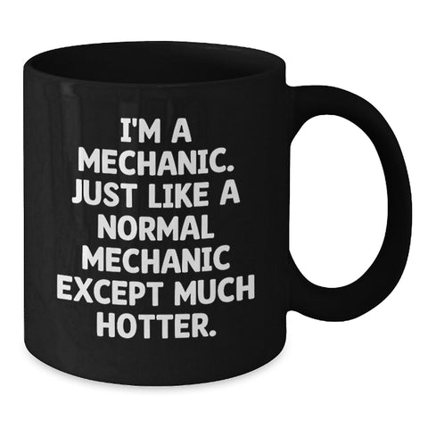 Image of Mechanic Humor Gifts from Friends to Mechanic Graduates Black Coffee Mug, Funny Quote - Additional