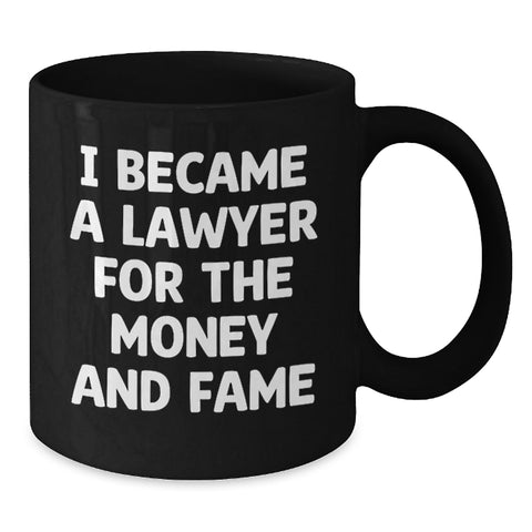 Image of Funny Lawyer Gifts for Him, Unique Black Coffee Mugs with Lawyer Quotes, Inspirational Graduation Unique Gifts from Friends to Lawyer Men - Additional