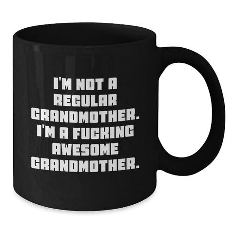 Image of Grandmother Gifts, Funny Inspirational Mugs, Gifts from Family for Awesome Grandmother, Black Coffee Mug for Graduation - Additional