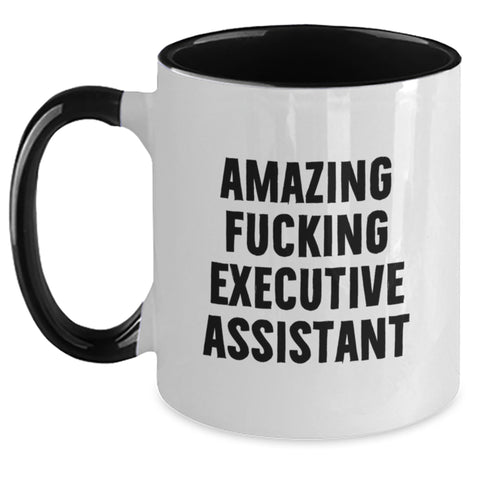 Image of Funny Two Tone Coffee Mugs for Executive Assistant Gifts from Men to Women Coworkers and Friends - Amazing Executive Assistant Graduation Unique Gifts - Main
