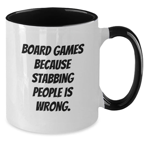 Image of Funny Board Games Gifts from Friends for Board Games Enthusiasts, Gifts for Graduation Unique Two Tone Coffee Mugs, Black and White, Red and White, Navy and White, Pink and White - Additional