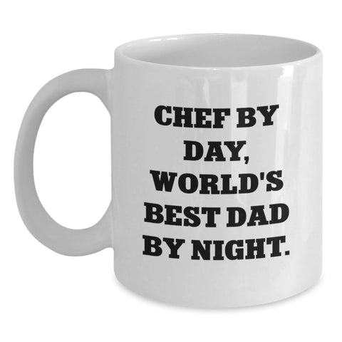 Image of Funny Chef White Coffee Mug Gifts from Dad, Perfect for Chef Men, Unique Valentine's Unique Gifts - Main