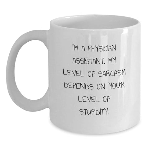 Image of Funny Physician Assistant Gifts for Men, Women Friends Coworkers from Daughter Son, Physician Assistant White Coffee Mug, Christmas Unique Gifts - Main