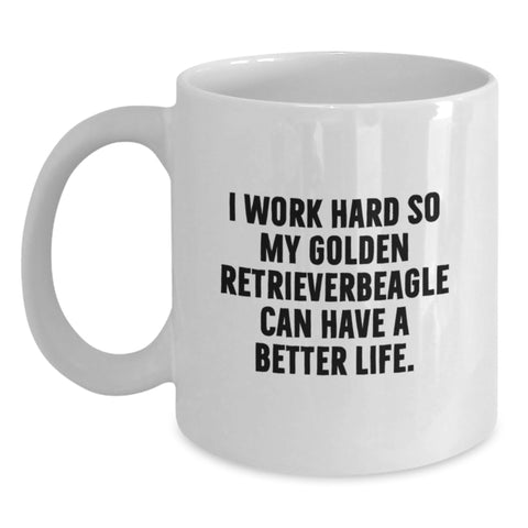 Image of Golden Retriever Dog Lover Gifts, Funny Inspirational Quote White Coffee Mug, Gifts from Men for Golden Retriever Dog Owner Birthday Unique Gifts - Main