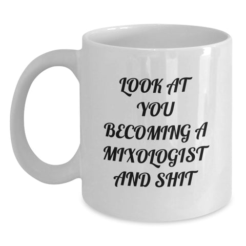 Image of Funny Mixologist Gifts from Friends for Mixologist Men, White Coffee Mug - 11oz or 15oz Capacity, Ceramic, Christmas Unique Gifts - Main
