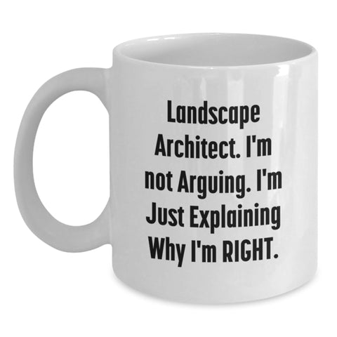 Image of Funny Landscape Architect Gifts from Friends - White Coffee Mug, 11oz or 15oz Capacity, Microwave and Dishwasher Safe, Perfect for Graduation - Main
