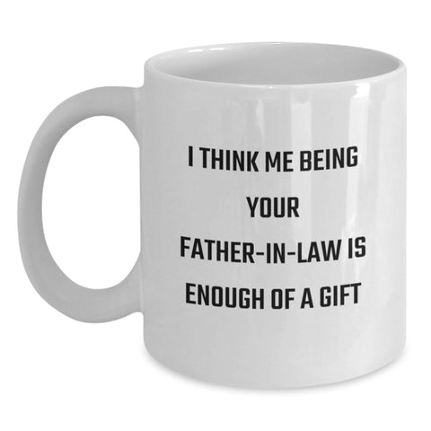 Image of Funny Father-in-law Birthday White Coffee Mug Gifts from Men - Main
