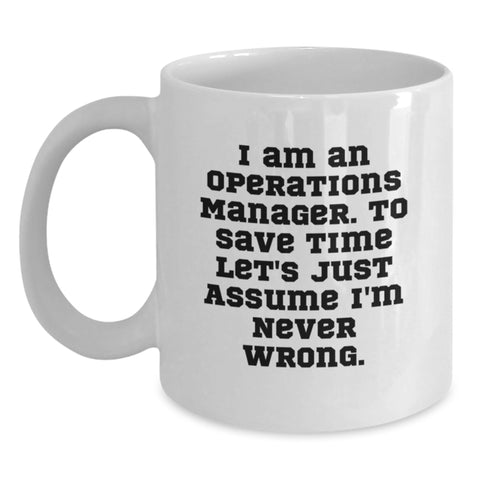 Image of Funny Operations Manager Gifts from Friends, Unique White Coffee Mugs for Operations Manager, Operations Manager Mom's Day Unique Gifts - Main