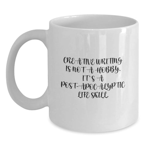 Image of Creative Writing Lover Gifts from Friends, Unique Birthday Unique Gifts for Men, Funny White Coffee Mug, Inspirational Quote - Main
