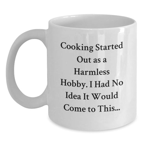 Image of Funny Cooking Quotes White Coffee Mug, Gifts from Family to Mom on Mother's Day, Perfect for Cooking Enthusiasts, 11oz or 15oz Capacity - Main