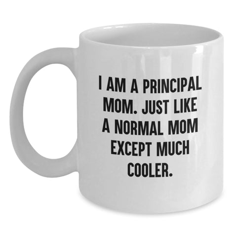 Image of Funny Principal Mom Gifts from Men to Women for Mothers Day Unique White Coffee Mug - Main