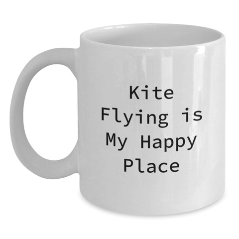 Image of Kite Flying Enthusiasts Gifts from Friends for Kite Flying Graduation Celebration White Coffee Mug - Main