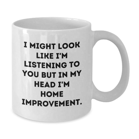 Image of Funny Home Improvement Gifts from Friends for Men, Inspirational White Coffee Mug for Graduation - Additional