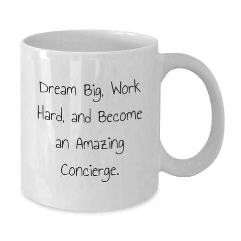 Image of Funny Inspirational Quotes for Concierge White Coffee Mug Gifts from Friends for Concierge Birthday Unique - Additional