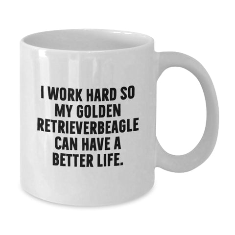 Image of Golden Retriever Dog Lover Gifts, Funny Inspirational Quote White Coffee Mug, Gifts from Men for Golden Retriever Dog Owner Birthday Unique Gifts - Additional
