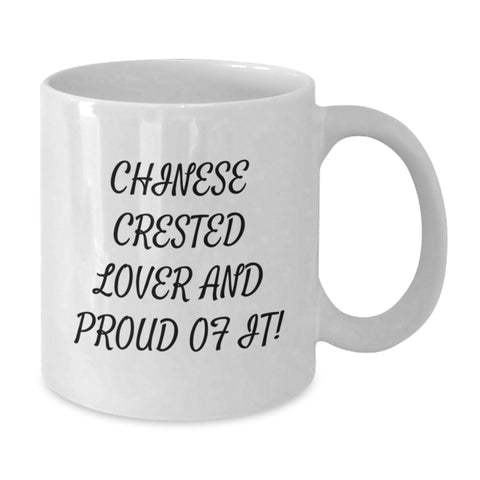 Image of Funny Chinese Crested Dog Gifts from Friends for Chinese Crested Dog Lover's Birthday Unique White Coffee Mug - Chinese Crested Dog Enthusiast Mug - Additional