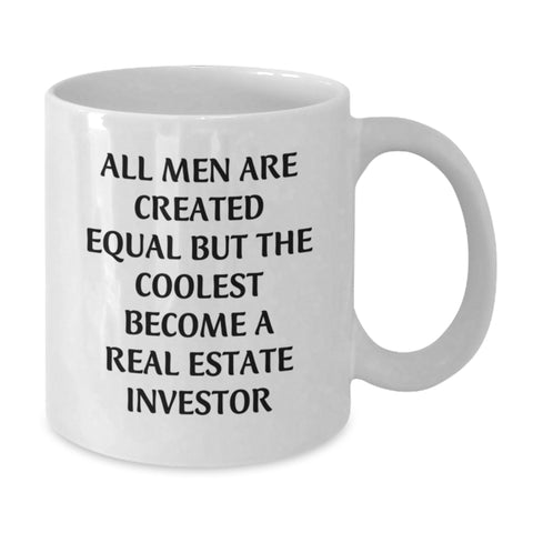 Image of Funny Real Estate Investor Quotes White Coffee Mug Gifts from Men to Real Estate Investor Friends for Christmas - Additional