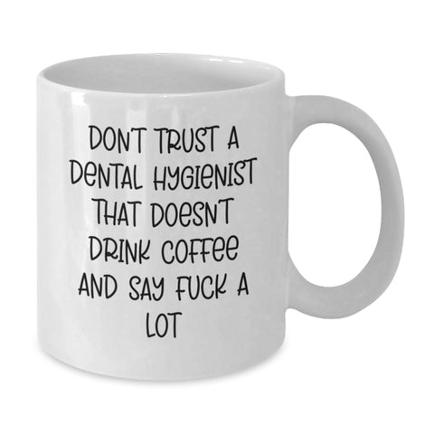 Image of Funny Dental Hygienist Gifts from Friends for Men Women Family - White Coffee Mug - Additional