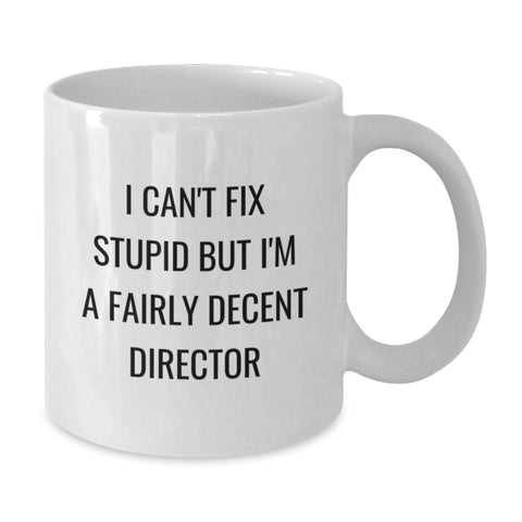 Image of Funny Director Gifts White Coffee Mugs for Friends from Women Christmas Unique Presents - Additional
