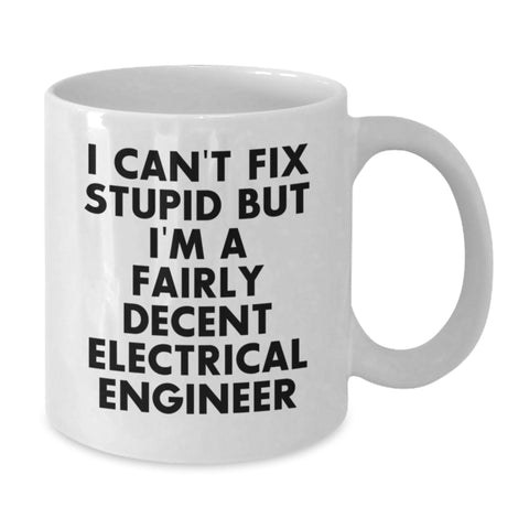 Image of Funny Electrical Engineer White Coffee Mugs for Valentine's Gifts from Men to Women Friends or Family Members - Additional