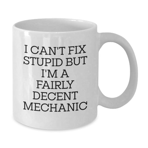 Image of Funny Mechanic Gifts from Friends for Mechanic Men White Coffee Mug, Unique Christmas Ideas for Mechanic Enthusiasts - Additional