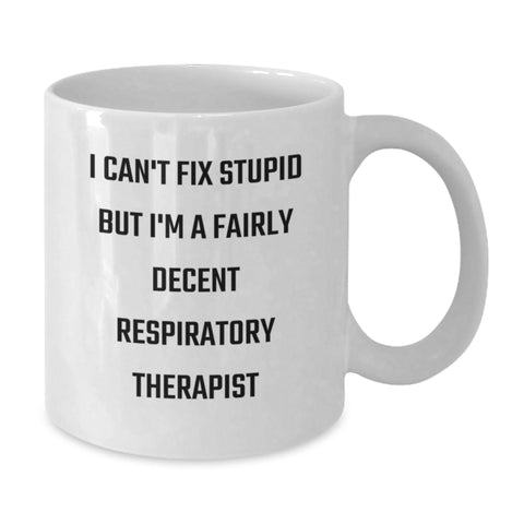 Image of Funny Respiratory Therapist Gifts for Men White Coffee Mug Christmas Unique Presents - Additional