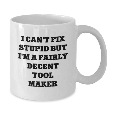 Image of Funny Tool Maker Gifts from Friends - White Coffee Mug for Christmas Unique Presents - Additional