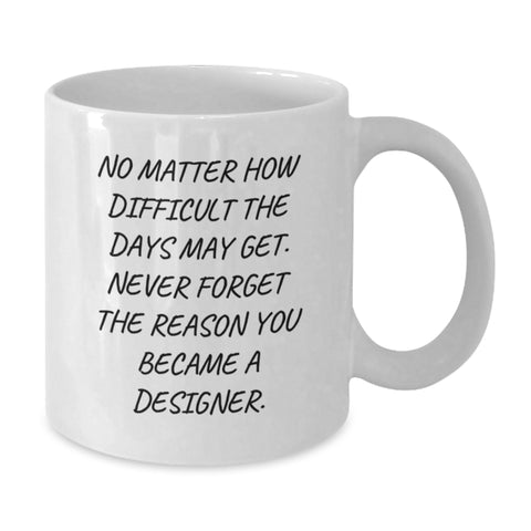 Image of Funny Designer Gifts for Christmas - Inspirational Mug for Designers - Keep Creating White Coffee Mug - Additional
