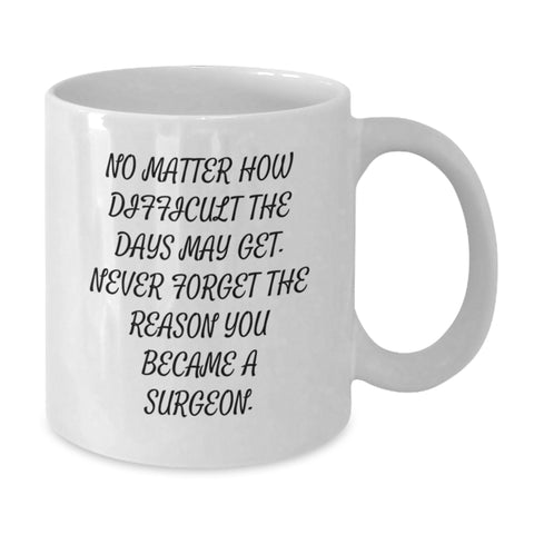 Image of Funny Inspirational Gifts from Friends for Surgeons - White Coffee Mug for Christmas - Additional