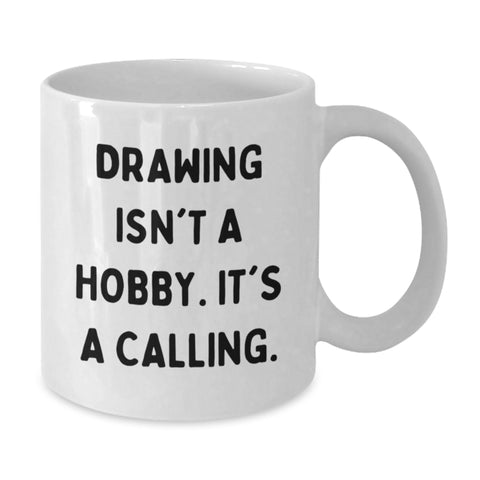 Image of Funny Drawing White Coffee Mug with Inspirational Quote Gifts for Men Women Friends Coworkers Family - Additional