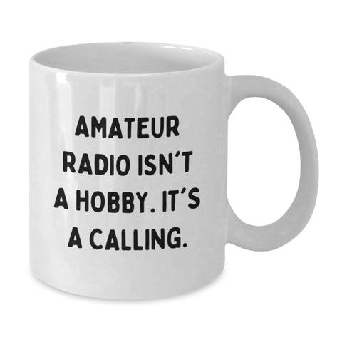 Image of Amateur Radio Enthusiast Gifts from Friends - White Coffee Mug for Christmas Unique Presents - Additional