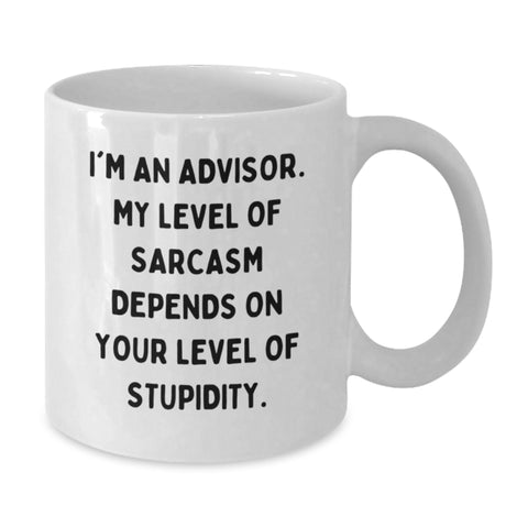 Image of Funny Advisor Christmas Unique Gifts from Friends for Advisors White Coffee Mug 11oz or 15oz Capacity - Additional
