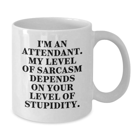 Image of Sassy Attendant Gifts from Friends Funny White Coffee Mug for Christmas Unique Presents - Additional