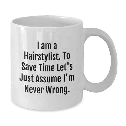 Image of Funny Hairstylist White Coffee Mugs Gifts from Friends for Christmas Unique Presents - Additional