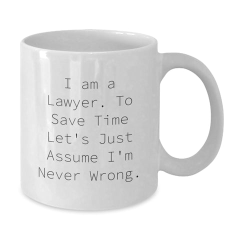 Image of Funny Lawyer White Coffee Mugs Gifts from Friends for Lawyer Men at Christmas Unique - Additional